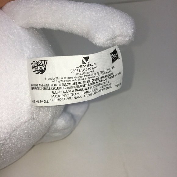 Yo-Kai Watch Plush Whisper White Ghost Yo Kai Yokai Hasbro Stuffed Animal 7" Toy - Picture 5 of 12